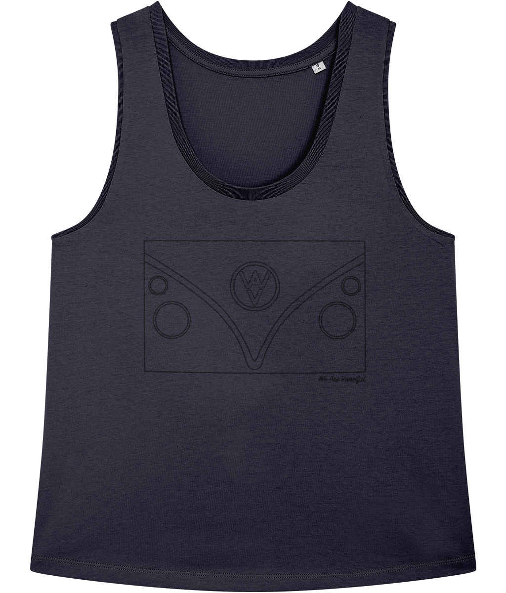The T1 Women’s Vest - Black Logo